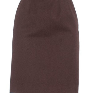 1980S Yves Saint Laurent Brown Haute Couture Wool Skirt Suit image 6
