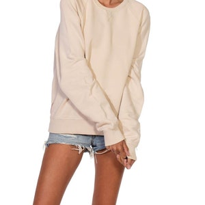 1990S PRADA Cream Cotton Long Sleeve Sweatshirt Sweater image 4