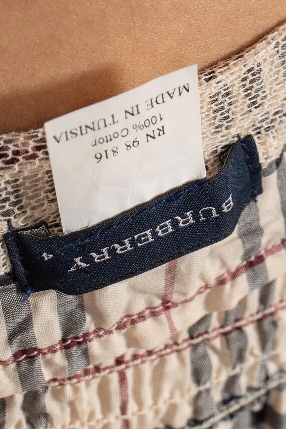 2000s Burberry Plaid Cotton Stretch Tube Top - Etsy
