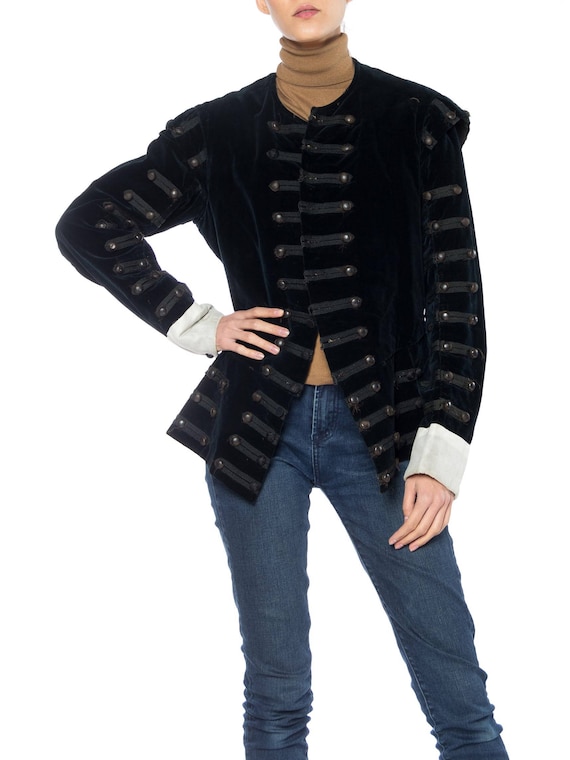 doublet damaged silk denim setup 21ss Victorian Black Cotton