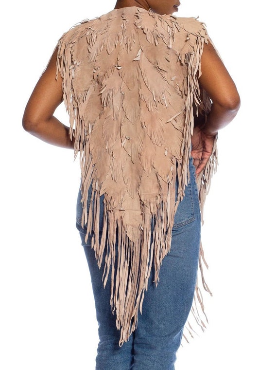 MORPHEW COLLECTION Sand Piper Suede Fringe Feathe… - image 4