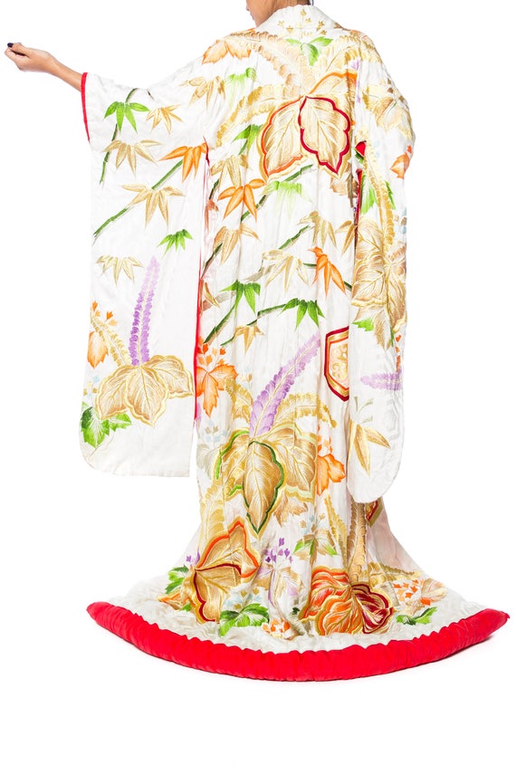 1940S Japanese Silk Entirely Embroidered In Metal… - image 1