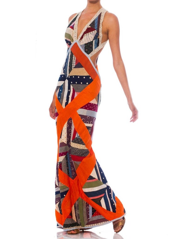 MORPHEW COLLECTION Patchwork Cotton Summer Gown M… - image 2