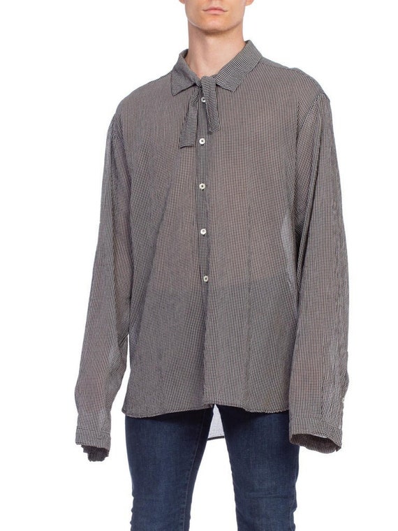 2000S ANN DEMEULEMEESTER Rayon Crepe Men's Oversiz