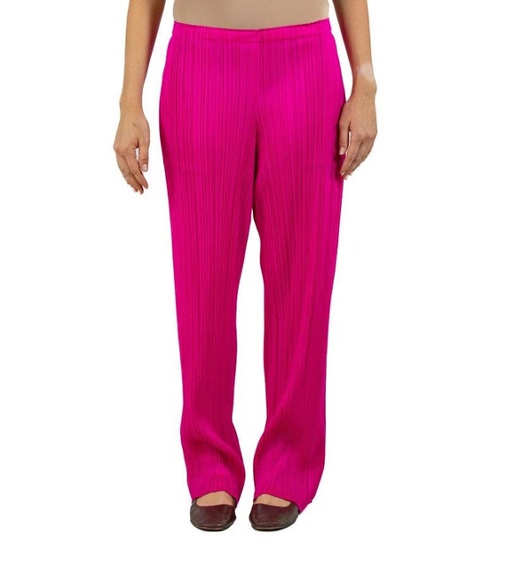 1990S Pleats Please Issey Miyake Hot Pink Polyester Pants - Etsy