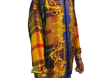 Gianni Versace Vintage SS 1994 Men's Baroque Tropical Floral