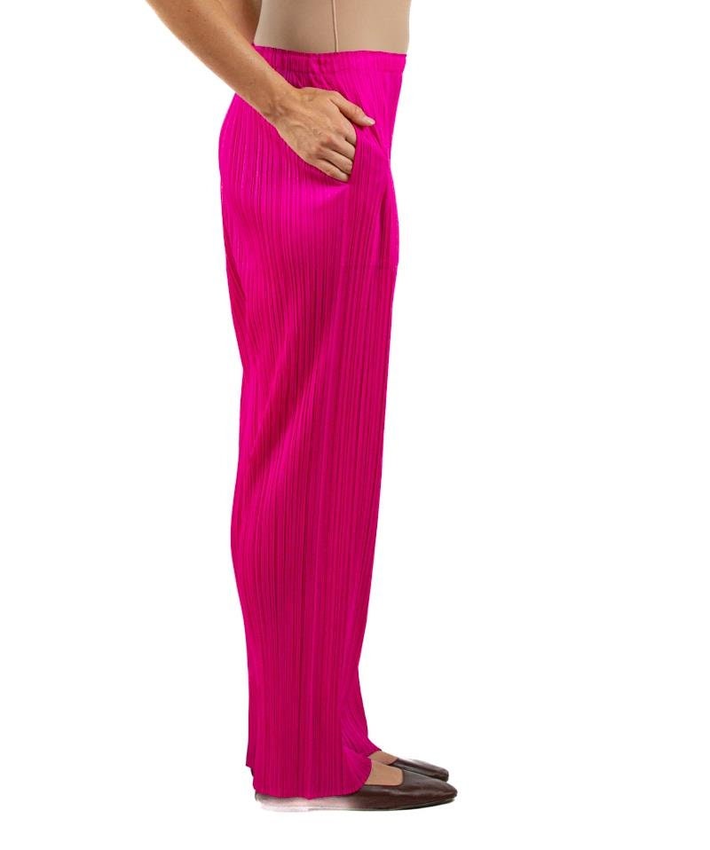 1990S Pleats Please Issey Miyake Hot Pink Polyester Pants - Etsy