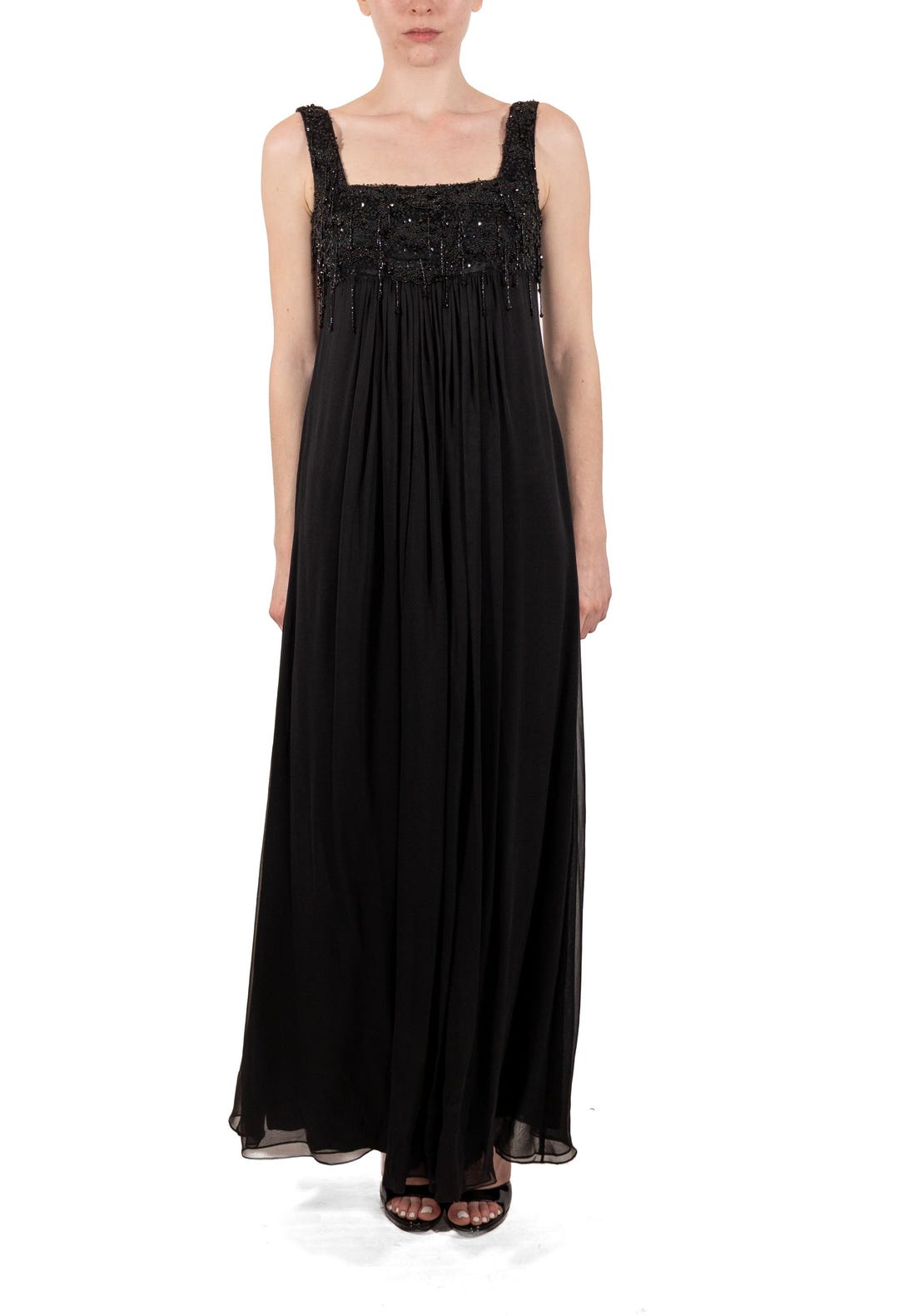 sachin and babi light blue dress Maison des Copains Yellow MARIVELLE Sheath Scarf Neck Chiffon Floor Length Dress