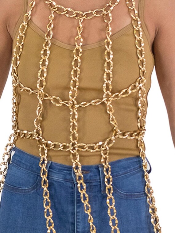 1970S Gold Chain Body Harness - image 7