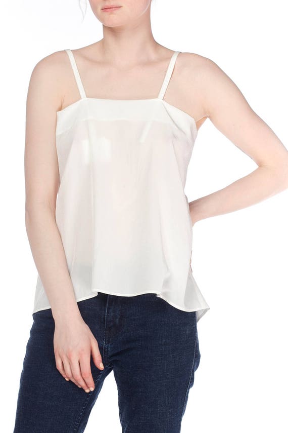 2000S Y’S Yohji Yamamoto White Polyester Drapey Sp