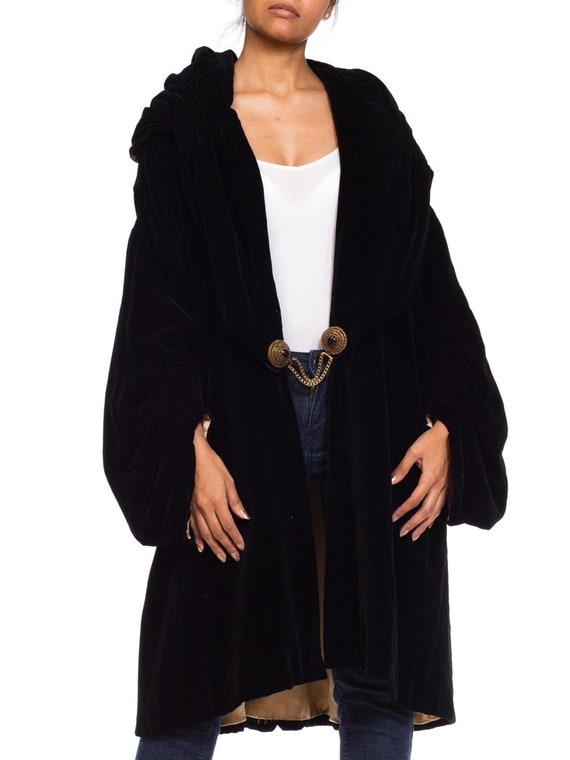 Poiret-inspired Edwardian Overzised Velvet Coat Si