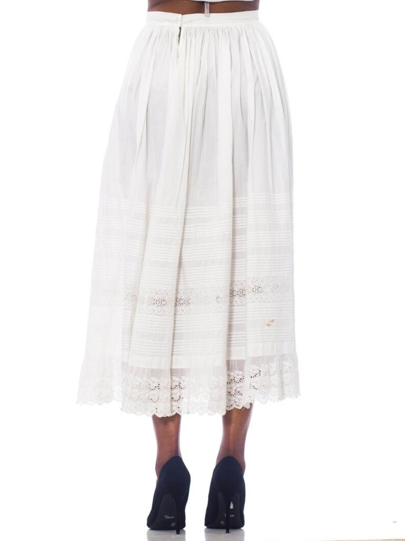 GRACE SKIRT White, Eyelet Cotton
