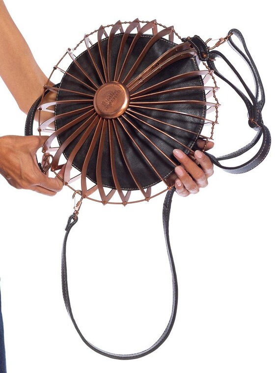 GAULTIER 1990's velvet striped bag