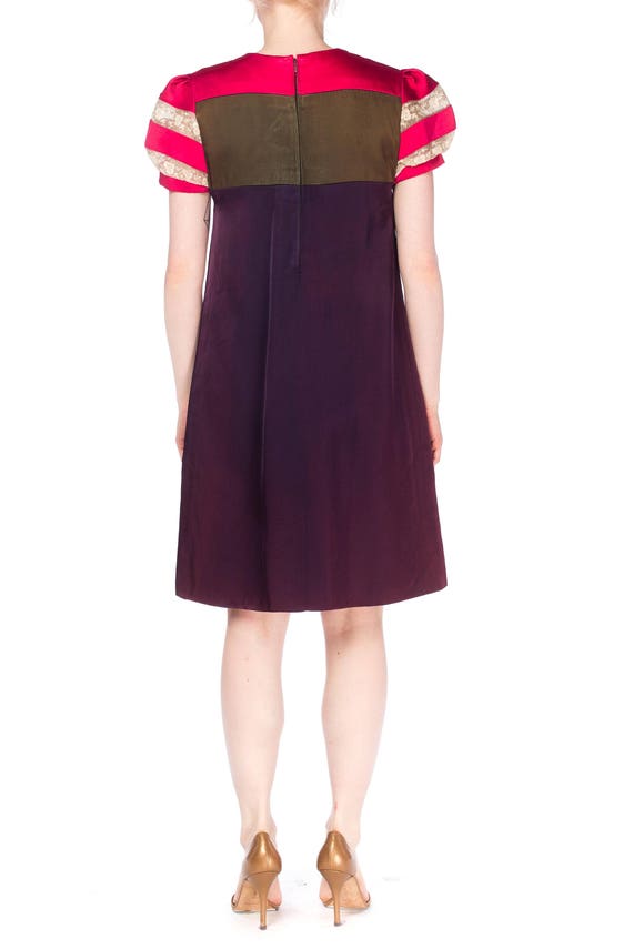 1960S Silk Mod Color Blocked Dress - image 4