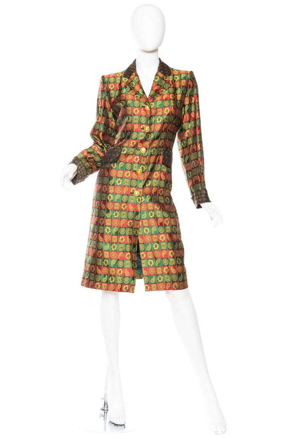 1980S YVES SAINT LAURENT Indian Silk Brocade Coat