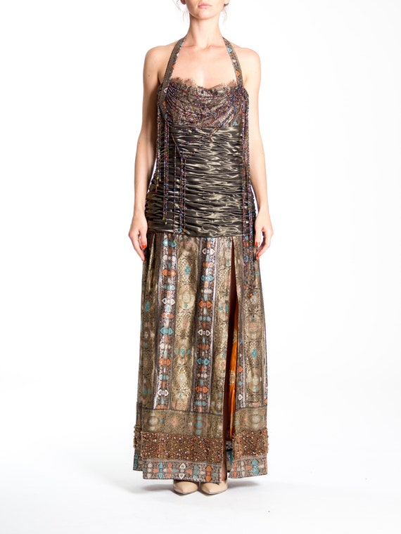 MORPHEW COLLECTION Haute Couture Beaded Gown With 