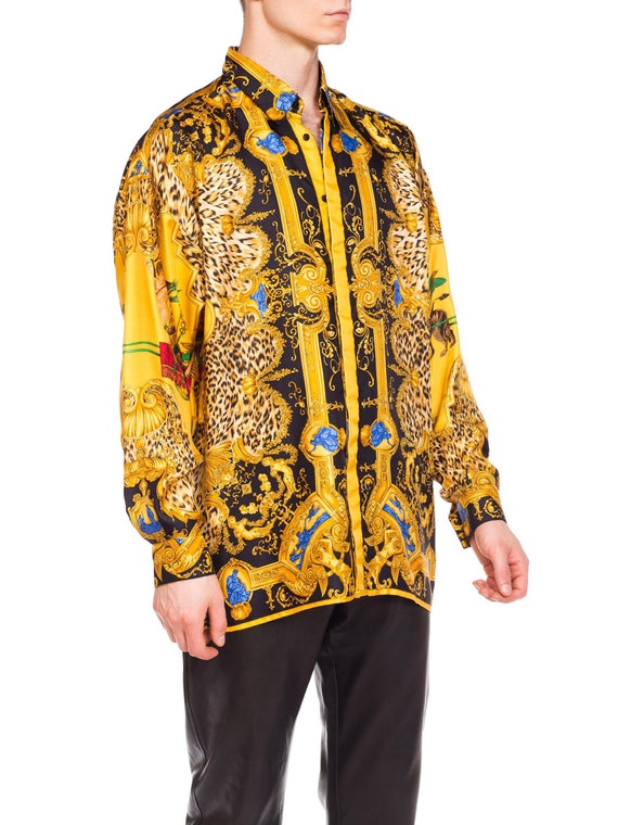 1990's GIANNI VERSACE Baroque And Leopard Printed 