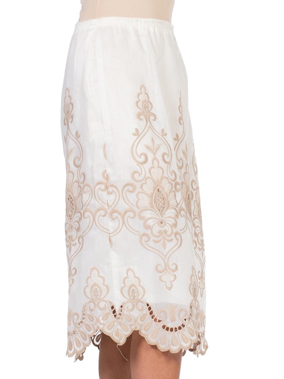 1970S Victorian Style Embroidered Lace  Skirt - image 7