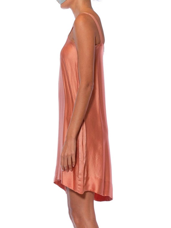 1920S Dusty Rose Silk Charmeuse  Slip Dress Beaut… - image 4