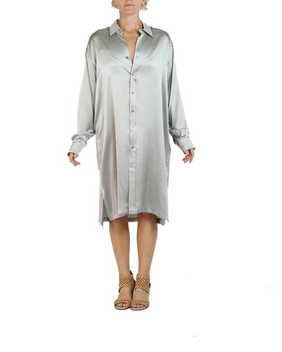 silver oversized shirt dress Never Fully Dressed Plus sequin t-shirt mini dress in silver