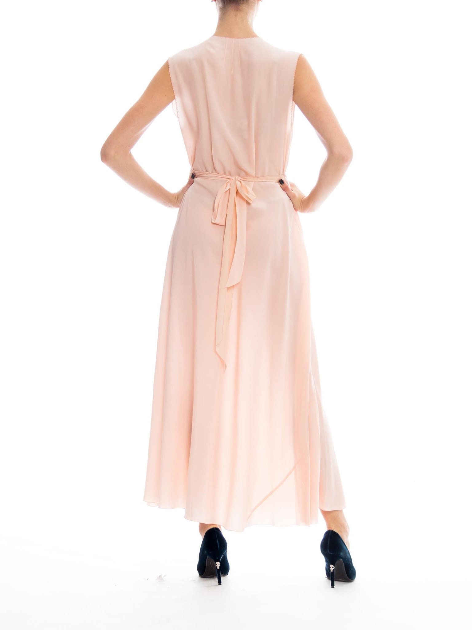 Pale Pink Silk Crepe De Chine Nobility