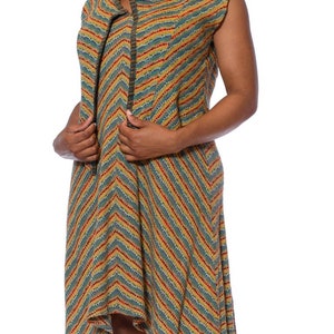 1980S MISSONI Earth Tone Wool Blend Knit Dress With Matching Vest image 7