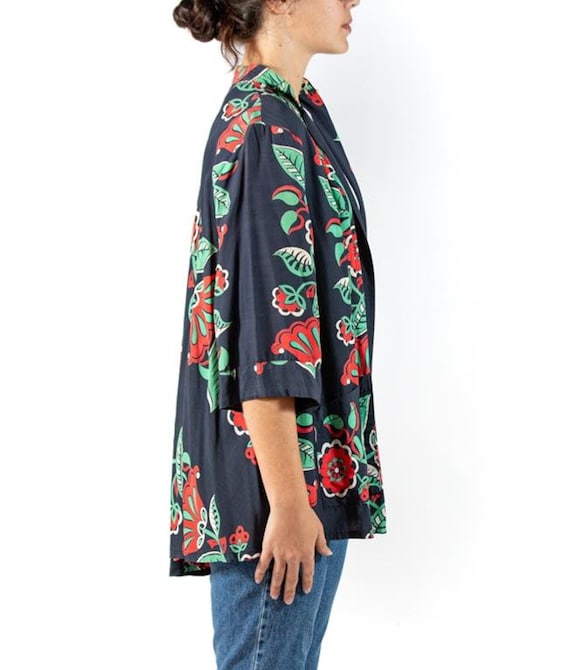 1940S Tropical Cold Rayon Top - image 3
