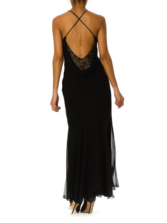 MORPHEW COLLECTION Black Sheer Silk Chiffon & 193… - image 4