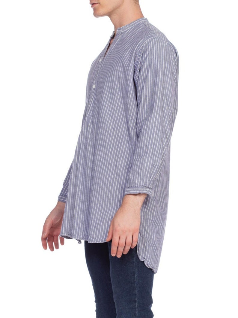 1950/'s Grandad German Cotton Flannel Lined Cotton Shirt