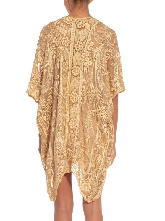 Victorian Cream Floral Embroidered Jacket - image 8