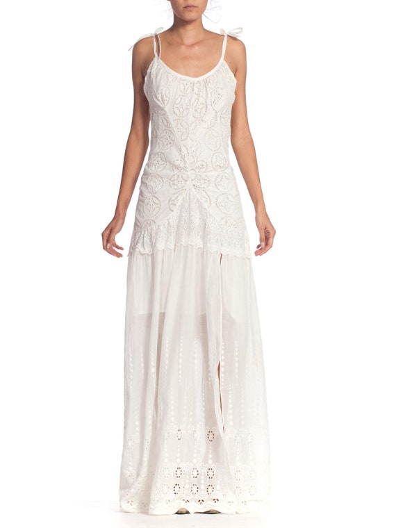 MORPHEW COLLECTION 1920'S Victorian Cotton Lace Dr