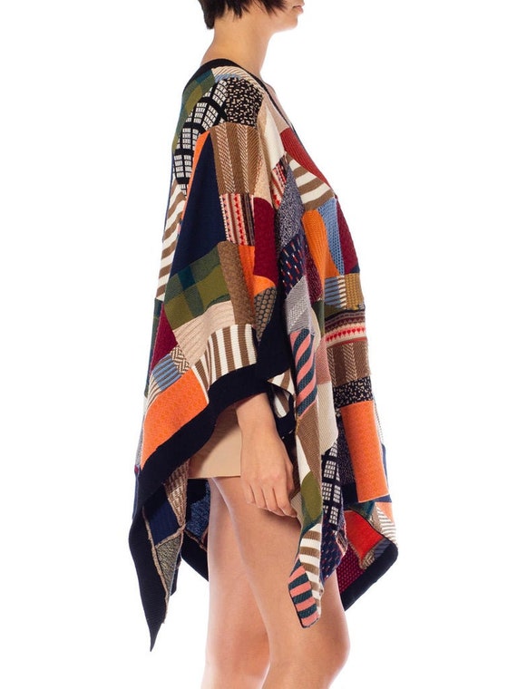 【Chloe】CRAZY PATCHWORK PONCHO/CAPE COAT Chloe】CRAZY PATCHWORK PONCHO/CAPE COAT（2000S Chloe