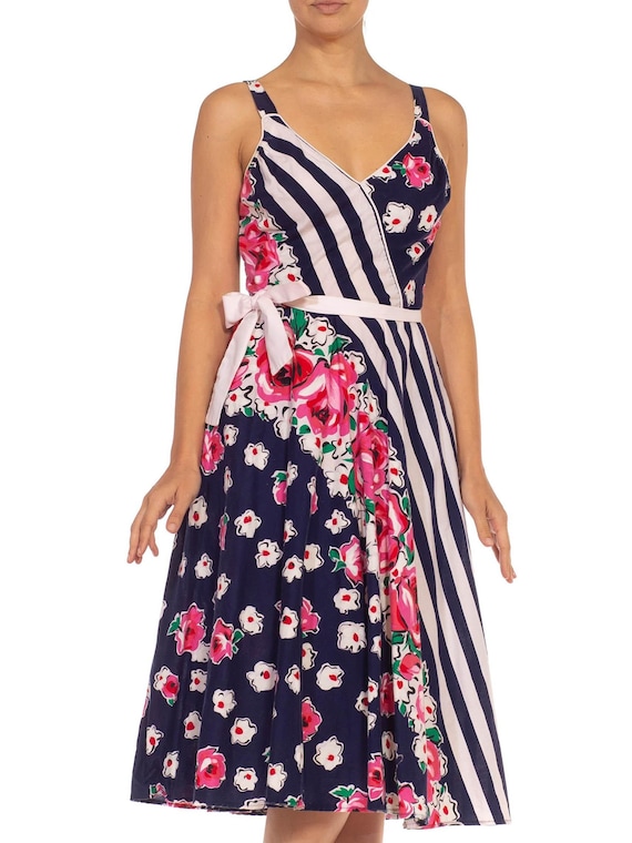 pink and navy striped dress Erica Pink Striped Short Dress | Women's Clothing