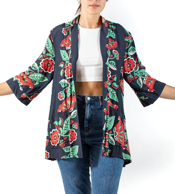 1940S Tropical Cold Rayon Top - image 4