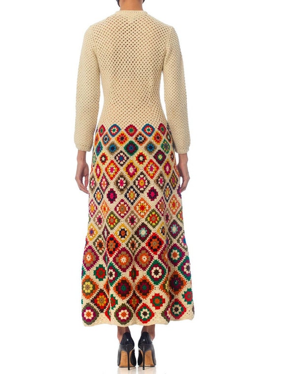 1970s Hand Crochet Maxi Dress