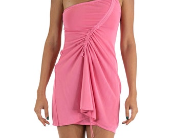 revolve one shoulder pink dress Fuchsia One Shoulder Dress
