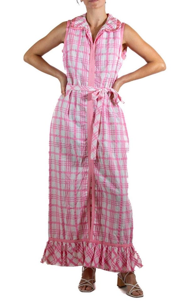 pink plaid maxi dress SUMMER AWAY Kansas Plaid Maxi Dress