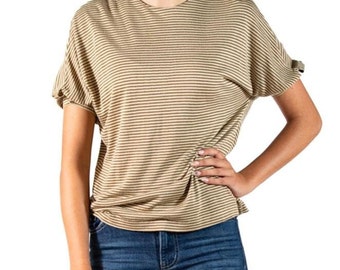 1980S Christian Dior Beige Brown Silk Top