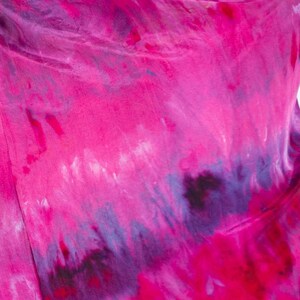 Morphew Collection Pink Purple Silk Ice Dyed Patchwork Dress image 8