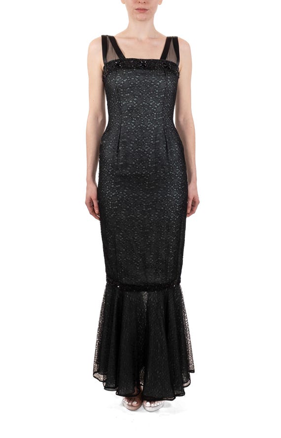 aqua black lace dress AQUA Black Lace Embellished Dress  The Untitled Boutique