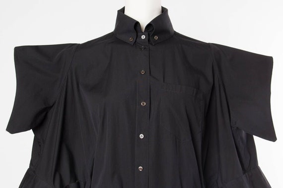 2000S ALEXANDER MCQUEEN Black Cotton Kimono Sleev… - image 6