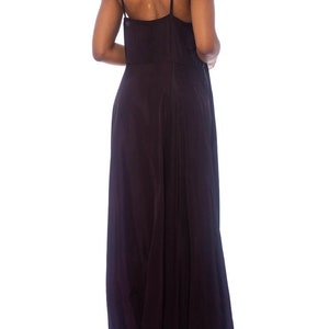 1930s Black Rayon Slip Dress forro para encaje o vestido transparente XL imagen 4