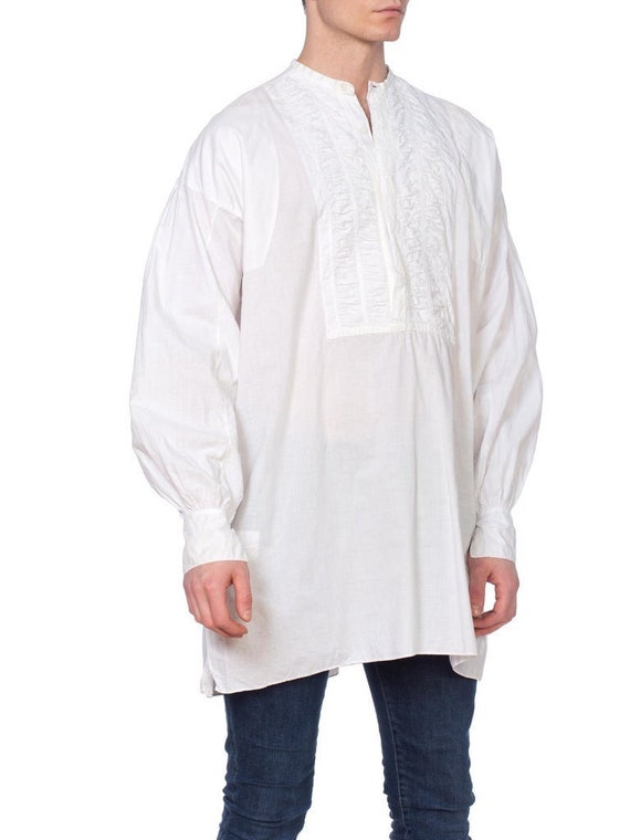 Victorian White Organic Cotton Men's 1850'S Or Earlier Etsy