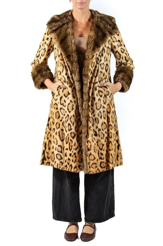 1960S Leopard Print Faux Fur Coat