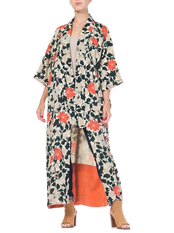 Art-deco 1930s Japanese Silk Kimono Size: M