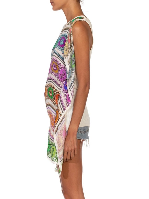 Buy 2000S Roberto Cavalli Rayon Silk Rainbow Paisley Print Knit 