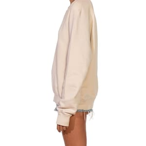 1990S PRADA Cream Cotton Long Sleeve Sweatshirt Sweater image 2