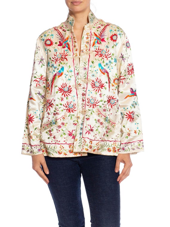 Cream silk deals jacket