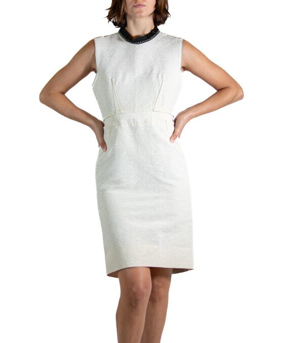 white 2000s dress 2000s Silk Bias Cut Slip Dress