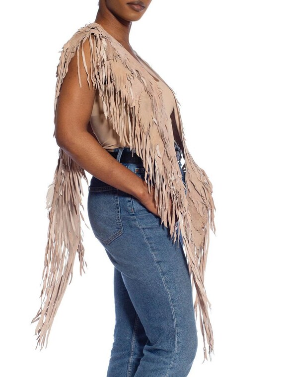 MORPHEW COLLECTION Sand Piper Suede Fringe Feathe… - image 3